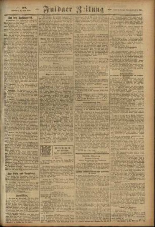 Zweite Ausgabe vom Samstag, den 11. Mai 1918.