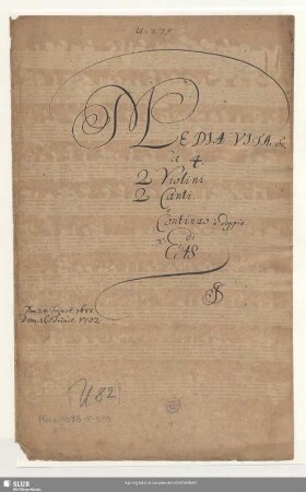 Media vita in morte sumus - Mus.1696-E-503 : S (2), vl (2), bc