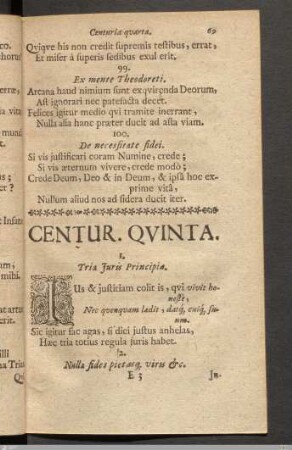 Centur. Quinta.