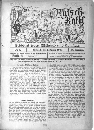 Münchener Ratsch-Kathl : nun "Münchener Lokal-Anzeiger". 1901 = Jg. 13