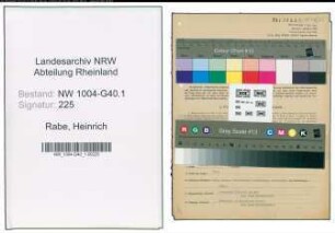 Entnazifizierung Heinrich Rabe , geb. 06.11.1890 (Justizsekretaer)