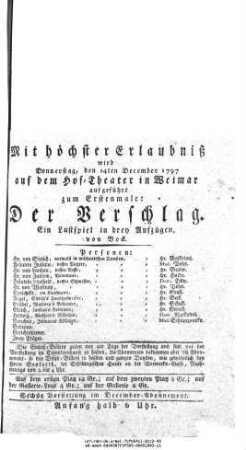 Der Verschlag