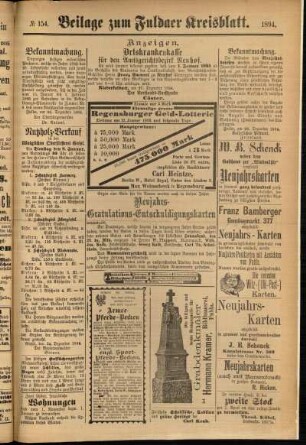Zweite Ausgabe vom Samstag, den 29. Dezember 1894.