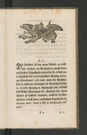 [Allgemeine Konkursordnung für Böheim, Mähren, Schlesien, Oesterreich ob, und unter der Ennß, Steyermarkt, Kärnten, Krain, Görz, Gradiska, Triest, Tyrol, und die Vorlanden.]