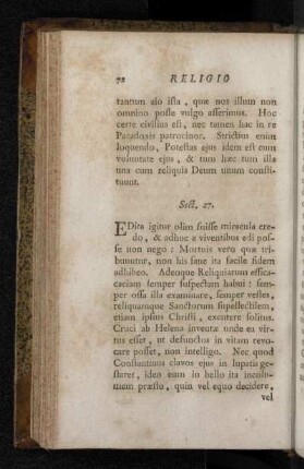 Sect. 27. [De Miraculis & Reliquiis Pontificiis.]
