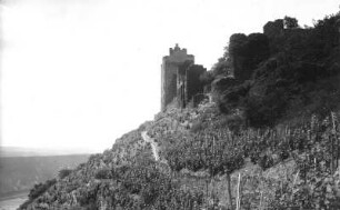 Kamp-Bornhofen. Burgruine Liebenstein (14. Jahrhundert). Ansicht von Südosten