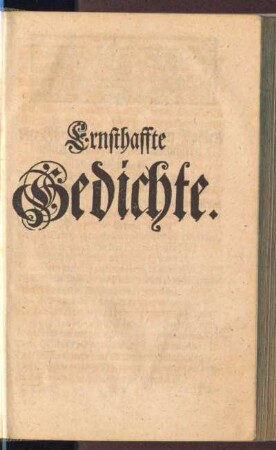 Ernsthaffte Gedichte