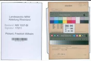 Entnazifizierung Friedrich Wilhelm Pickard , geb. 26.05.1898 (Kaufmaennischer Angestellter)