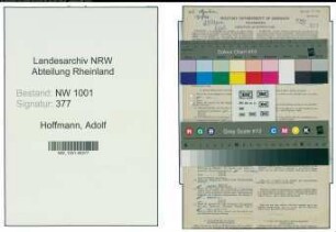 Entnazifizierung Adolf Hoffmann, geb. 04.04.1886 (Werkmeister)