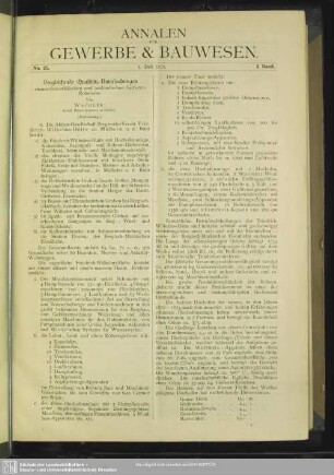 No. 25, Juli - No. 36, Dezember