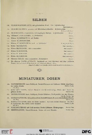 Miniaturen, Dosen (Nr. 180-195)