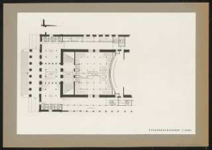 Nationaltheater, München Wiederaufbau: Grundriss Eingangsgeschoss / Vorentwurf
