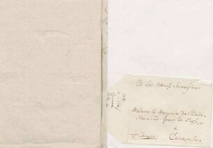 Briefumschläge, adressiert an Karoline Luise, darauf Notizen über Gemälde und Literatur von Karoline Luises Hand.