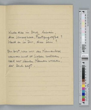 Wuchs dies in Dich hinein [Inc.]