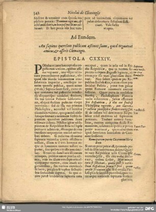 Ad Eundem. An sapiens querelam publicam aestimet suam, quod negaverat amicus, & asserit Clemanges. Epistola CXXXIV.