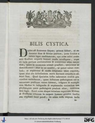 Bilis Cystica.