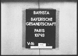 Marschalk von Ostheim, Emil Freiherr von, Kämmerer, Reise nach Paris