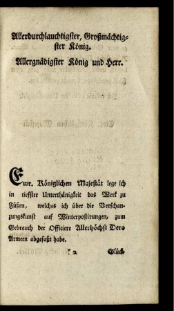 Allerdurchlauchtigster, Großmächtigster König.
