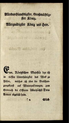 Allerdurchlauchtigster, Großmächtigster König.