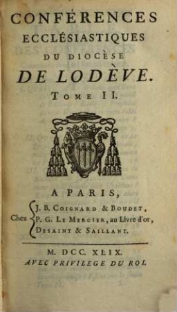 Conférences Ecclésiastiques Du Diocèse De Lodève, 2