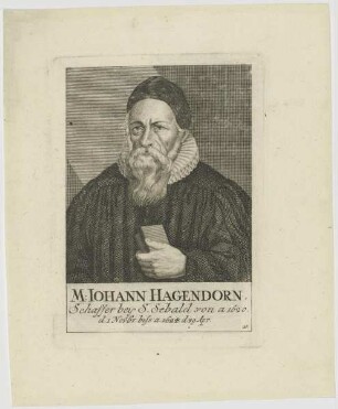 Bildnis des Johann Hagendorn