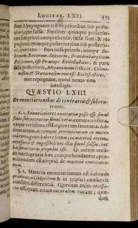 Quæstio LXIII. - Quæstio LXX.