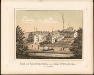 Band und Hosenträgerfabrik von Johann Gottlieb Schöne in Gross-Röhrsdorf