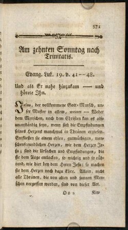 571-585, Am zehnten Sonntag nach Trinitatis.
