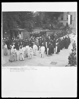 Ulm, Festumzug 1898, Ulmer Bürger in spätmittelalterlicher Mönchstracht