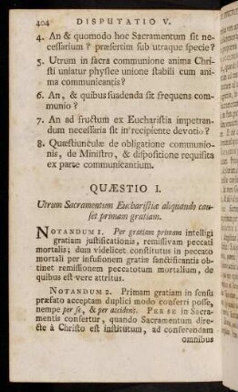 404-606, Disputatio V. De effectu & necessitate Eucharistiae.