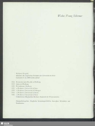 Walter Franz Schirmer