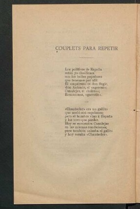 Couplets para repetir