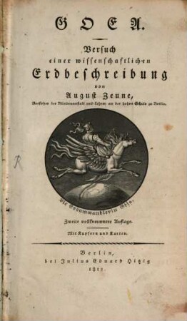 Goea : Versuch einer wissenschaftlichen Erdbeschreibung
