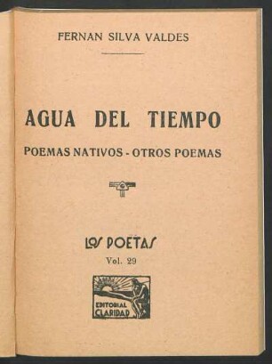 Agua del tiempo : poemas nativos - otros poemas