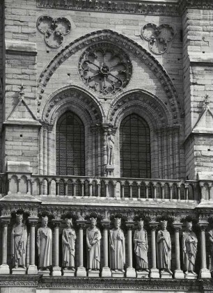 Detail der Fassade von Notre Dame