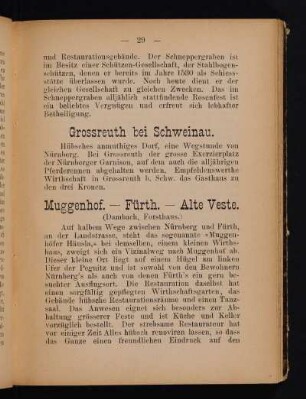 Muggenhof. - Fürth. - Alte Veste. (Dambach, Forsthaus.)