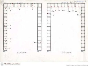 Vatikan, Palazzi Vaticani, Grundrissschema der Loggien