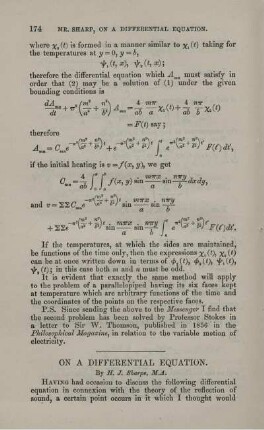 On a differential equation.