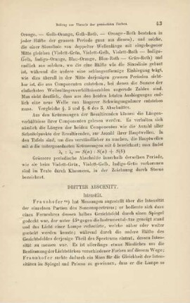 Dritter Abschnitt. Intensität.