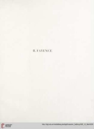 II. Fayence (Nr. 158-165)