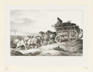 Kohlewagen, Blatt 1 der Folge "Grands chevaux"