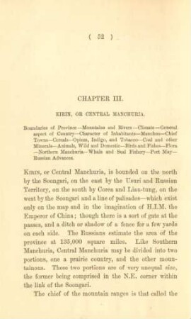 Chapter III. Kirin, or Central Manchuria