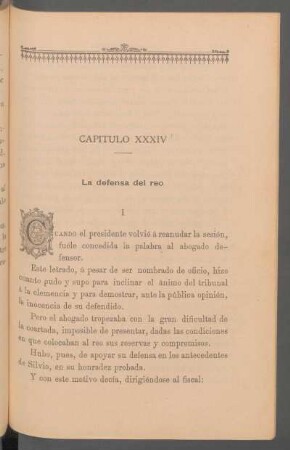 Capítulo XXXIV - La defensa del reo