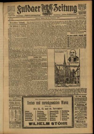 Zweite Ausgabe vom Freitag, den 15. November 1907.