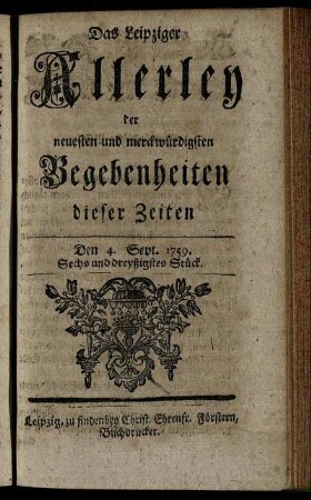 Den 4. Sept. 1759. Sechs und dreyßigstes Stück.