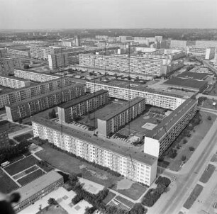 Wohnkomplex II in Halle-Neustadt : Blickrichtung Nordosten