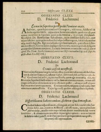 Observatio CLXXXI.-CXC.
