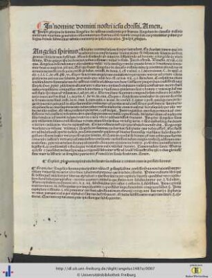 Incipit prologus in summa angelica de casibus conscientie per fratrem Angelum de Clavassio.