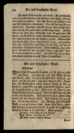 Ein und dreyßigster Brief - Vierzigster Brief