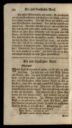Ein und dreyßigster Brief - Vierzigster Brief